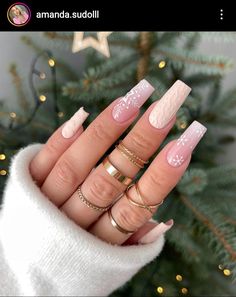 Tapered Square Nails, Winter Nail Designs