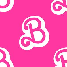 the letters b and c are in white on a pink background with swirly shapes