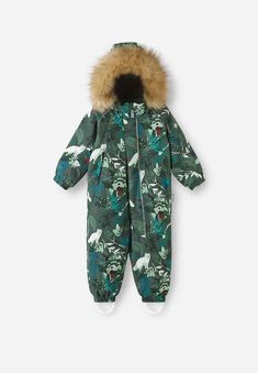 Reima Waterproof Reimatec Snowsuit - Lappi Under The Sea Animals, Toddler Snowsuit, Adaptive Clothing, Toddler Winter, One Piece Suit, Snow Suit, Baby Booties, Kids Jacket, Thyme