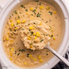 Easy Crockpot White Chicken Chili - The Recipe Rebel Chili Recipe Video, Creamy Chicken Chili, White Chicken Chili Recipe, White Bean Chicken Chili, Crockpot White Chicken Chili, Creamy White Chicken Chili, White Chili, White Chili Chicken Recipe, Chicken Chili Recipe