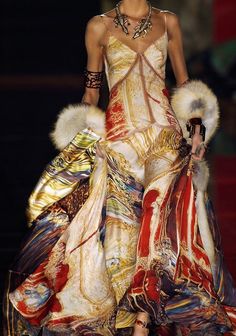 Roberto Cavalli Runway 90s, Runway Archive, Robert Cavalli, Runway Moments, Vintage Brands, 90s Runway, Design Moodboard, Boho Fairy