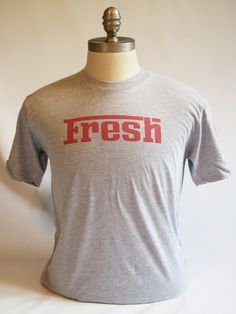 "Life in the fast lane...keep it Fresh. This shirt is digitally printed with a hang tag label, see Washing info. This shirt is Heather Grey, see Specs. Our tees are 100% made in the USA. We use the best and highest quality t-shirts on Planet  Earth, American Apparel. Made with 100% Awesomeness! Mind blowing buttery soft shirts. For our policies, terms & conditions, including further company and site details, plus more information on shipping and returns/exchanges, please click the shipping and policies tab above. Our shirts are available for wholesale purchase in bulk to stores and distributors. Please contact us direct for more info, pricing, and to discuss your needs. SIZES: All of our shirts are unisex, great for both guys and girls, and possess a tailored fit. Our tees are Slim Fit a.k Funny College, College Humor, Mens Tee Shirts, American Shirts, Fashion Fits, Grey Shirt, Mind Blowing, Quality T Shirts, Planet Earth