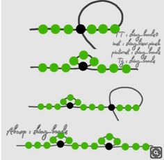 the instructions for how to make a beaded bracelet