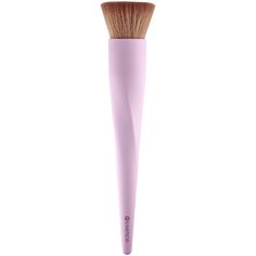 Simplify makeup application with essence Make-up Buffer Brush. Ideal for creamy and liquid foundations, the flat surface ensures seamless blending. Soft bristles and a gentle touch handle provide easy and gentle application. The brush's unique design, color, and eco-friendly 100% recycled handle make it stand out. Essence Cosmetics, Gentle Touch, Makeup Application, Liquid Foundation, Design Color, Flat Surface, Blending, Unique Design, Essence