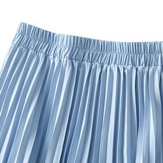 Light Blue Elastic Waist A-line Pleated Maxi Skirt Pleated Maxi Skirt, Pleated Maxi, Petticoat, Elastic Waist, Maxi Skirt, Elastic, Light Blue, Blue