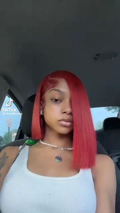 @xrialoverr Ginger Bob Side Part, Asymmetrical Bob Lace Front Wig, Red Frontal Bob Wig, Bobs Lace Front Wigs, Bob Lace Front Wigs Color, Color Wig Bob Hairstyles Black Women, Long Short Bob Hairstyles, Bob Hairstyles Wigs For Black Women, Dora Bob Black Women