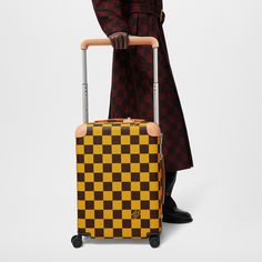 LOUIS VUITTON® - Horizon 55 - Yellow Louis Vuitton Weekender, 2024 Runway, Laptop Bag Men, Flat Interior, Louis Vuitton Official, Pharrell Williams, New Edition, Pocket Top, Carry On Luggage