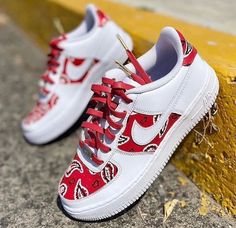 Step into style with the Red Leaf Custom Air Force 1 sneakers! These unique shoes feature a stunning red leaf design that will turn heads wherever you go. With a comfortable fit and durable construction, these sneakers are perfect for any casual look. Elevate your footwear game with the Red Leaf Custom Air Force 1. Exactly as shown in the pictures. 📷 Brand New & Authentic. 💯 Hand Painted with attention to detail. 👨‍🎨 Waterproof and Flexible. ❤️ Unisex model. Please refer to the Size Chart. ? Red Breathable Lace-up Custom Sneakers, Red Outdoor Sneakers With Laces, Casual Custom Sneakers With Red Sole For Sports, Urban Red Custom Sneakers With Red Sole, Urban Custom Red Sneakers With Red Sole, Casual Custom Sneakers With Red Sole And Round Toe, Red Custom Sneakers With Vulcanized Sole For Streetwear, Casual Red High-top Custom Sneakers, Casual Red Breathable Custom Sneakers