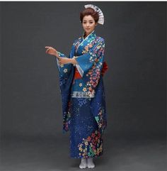 Traditional Japanese womens kimono dress Japan national costume size Asian S M L Japan National Costume, Modern Japanese Clothing, Kimono Outfit Work, Summer Kimono Outfit, Japanese Traditional Clothing, Vintage Prom Dress, Women Kimono, Island Outfit, Kimono Yukata