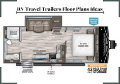 the floor plan for a travel trailer