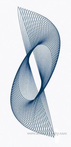 an abstract blue wire sculpture against a white background