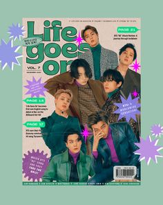 the cover of life goes on magazine, with an image of young men and women