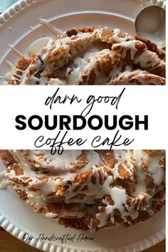 Holy moly is this cake good. I have tried many coffee cake recipes over the years, but this one beats 'em all! This sourdough discard coffee cake comes packed with a thick ribbon of cinnamon sugar streusel both inside and on top, then gets drizzled with vanilla icing to make it out of this world delicious.