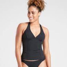 Nwt Athleta Halter Tankini Halter Tankini, Womens Tankini, Tankini Swim Tops, Swim Tankini, Swimsuit Dress, Swim Suit Bottoms, Black Swimsuit, Women Swimsuits, Tankini