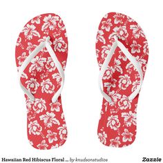 Hawaiian Red Hibiscus Floral Print Flip Flops - Durable Thong Style Hawaiian Beach Sandals By Talented Fashion & Graphic Designers - #sandals #flipflops #hawaii #beach #hawaiian #footwear #mensfashion #apparel #shopping #bargain #sale #outfit #stylish #cool #graphicdesign #trendy #fashion #design #fashiondesign #designer #fashiondesigner #style Cheap Trendy Red Flip Flops, Trendy Cheap Red Flip Flops, Usc Trojans Flip Flops, Cheap Red Flip Flops For Vacation, Cheap Red Flip Flops For Spring, Cheap Red Slip-on Flip Flops, Cheap Red Flip Flops For Beach Season, Cheap Red Toe Post Flip Flops, Hawaiian Hibiscus