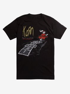 a black shirt with an image of mickey mouse and the word arok on it