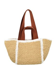 100% viscose-rayon Chic Beige Crochet Bag With Woven Leather Details, Chic Beige Crochet Bag With Woven Leather, Beach Crochet Bag With Intrecciato Weave And Top Handle, Beige Crochet Bag With Intrecciato Weave For Beach, Vacation Beige Shoulder Bag With Intrecciato Weave, Intrecciato Weave Crochet Shoulder Bag For Vacation, Beige Intrecciato Weave Crochet Beach Bag, Chic Beach Shoulder Bag With Intrecciato Weave, Beige Crochet Bag With Intrecciato Weave For Shopping