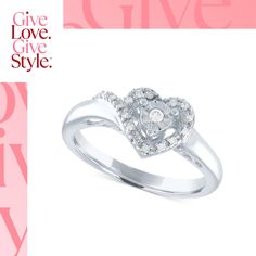 in stock Heart Promise Rings, Modern Heart, Diamond Heart, Promise Ring, Promise Rings, Fashion Rings, Round Diamonds, Diamond Ring, Heart Shapes