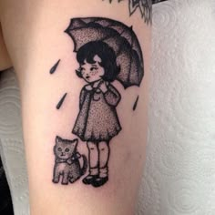 Sarah Whitehouse Tattoo, Disturbing Tattoos, Kitten Tattoo, American Traditional Tattoo Ideas, Traditional Tattoo Ideas, Armband Tattoos, Funky Tattoos, Doll Tattoo