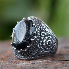 Turkish Black Stone Signet Retro Tiger Ring Stainless Steel Vintage Biker Ring Tiger Ring, Biker Rings, Vintage Biker, Rings Jewelry Fashion, Retro Men, Ring Pictures, Tiger Eye Stone, Men's Jewelry Rings, Eye Stone