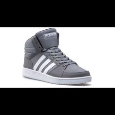 New With Box Adidas Neo Vs Hoops Mid Aw4589 Size 8 1/2 Gray High-top Synthetic Skate Shoes, Adidas Gray High-top Sneakers, Gray Adidas High-top Sneakers, Adidas High-top Skate Shoes In Gray, Adidas High-top Sneakers With Round Toe, Adidas High-top Sneakers With Cushioned Footbed, Adidas High-top Gray Skate Shoes, Gray High-top Sneakers With Boost Midsole, Gray Synthetic High-top Sneakers With Laces