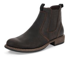 Men's Daily Double Jodhpur Boot - Chocolate #eastlandshoe Ergonomic Leather Boots With Round Toe, Leather Boots With Arch Support And Round Toe, Comfortable Leather Boots With Removable Insole, Comfortable Leather Slip-on Boots, Comfortable Slip-on Leather Boots, Comfortable Leather Boots With Cushioned Footbed, Classic Leather Chelsea Boots With Cushioned Footbed, Leather Slip-on Boots With Cushioned Footbed, Leather Boots With Ortholite Insole And Round Toe