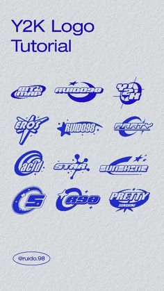 various logos are shown in blue on white paper