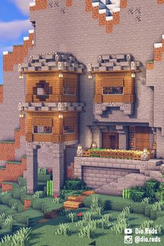 A simple and complete house to start the game in your survival world in the Mountains. Minecraft Mountain House, Minecraft Starter House, Starter House, Minecraft House Plans, Minecraft Cottage, Easy Minecraft Houses, Minecraft House Tutorials