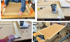 the process of making a wooden frame with plywood