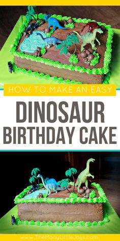 how to make an easy dinosaur birthday cake