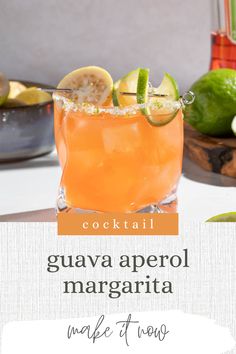 Guava Aperol Margarita Guava Margarita Recipe, Pretty Tequila Cocktails, Guava Cocktail, Mango Tequila Drinks, Spicy Guava Margarita, Mango Tequila Sunrise, Grapefruit Tequila Cocktail, Guava Margarita, Fun Summer Drinks