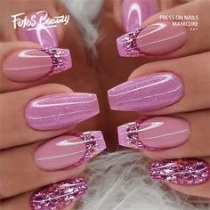 Click here to view more Fofosbeauty Press On Nails at lower price! Fofosbeauty--Press on nails 24 Pieces set 12 different sizes. Artificial nails design your own nails for weddings, parties, weekend dating, or special occasions. Acrylic nails art accessories design 24 pcs set full nail design fake nail tips with free nail glue sticker sheet and mini nail file. These tools can help you wear fake nails better, and the operation is easy and convenient for everyone. Clip-on nails have different sizes, you can choose the most suitable false nail regardless of the size of your nail. It is easy to trim and file it to any length and shape you like. In only 1 minutes, you can get the same glitter effect instead of paying half an hour for the expensive nail salon manicure. Features: Artificial Fake Classy Nail Art Ideas, Birthday Nail Designs, Nagellack Trends, Green Nail Designs, Pink Nail Art, Blush Nails, Spring Nail Art, Stick On Nails, Nail Designs Spring