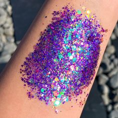 Holoween Glitter Gel – slayfirecosmetics Glitter Liner, Cosmetic Grade Glitter, Purple Neon, Apricot Seeds, Marshmallow Root, Iridescent Purple, Aloe Gel, Mascara Brush, Makeup Wipes