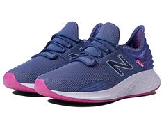 New Balance Fresh Foam Roav - Women's Running Shoes : Night Tide/Blue : Keep your feet comfortable while you're on the go in the New Balance Fresh Foam Roav v1 sneakers. Set goals and reach milestones with the help of the New Balance Fresh Foam Roav running shoes. Traditional lace-up closure offers a secure fit. Predecessor: N/A. Classic round toe silhouette. Support Type: Neutral. Fresh Foam midsole cushioning is precision engineered to deliver an ultra-cushioned, lightweight ride. Cushioning: Sporty New Balance Sneakers For Training, Functional Athletic Fit Slip-on Sneakers For Running, New Balance Cushioned Running Shoes For Training, New Balance Breathable Sneakers For Jogging, New Balance Training Shoes With Cushioned Footbed, New Balance Training Running Shoes With Cushioned Footbed, New Balance Sporty Training Running Shoes, Moisture-wicking Slip-on Running Sneakers, Athleisure Slip-on Walking Shoes For Errands