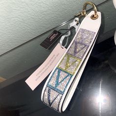 New Never Used Wristlet Keychain Trendy White Wristlet With Keychain, Trendy White Wristlet, Multicolor Wristlet With Keychain, Trendy Multicolor Wristlet With Wrist Strap, Car Keychain Ideas, Victoria Secret Heavenly, Keychain Ideas, Pink Lace Tops, Mini Coin Purse