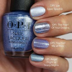 Opi The Pearl Of Your Dreams, Bright Winter Nails, Opi Jewel Be Bold, Sparkle Nail Designs, Sparkle Nail Polish, Polish Girl, Blue Glitter Nails, Aqua Nails, Holiday 2022