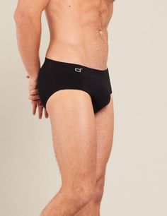 B07000_BLACK_Men_s Original Brief_4.jpg Manifest Beauty, Bamboo Yarn, Black Bamboo, Name Change, Design Minimal, Briefs, Your Skin, The Man, Mid Rise