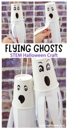 paper plate ghost craft for kids to make