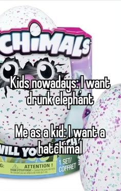 an ice cream container with the caption kids now days i want to drink elephant milk