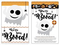 two halloween bookmarks with the words you're my bood and an image of a