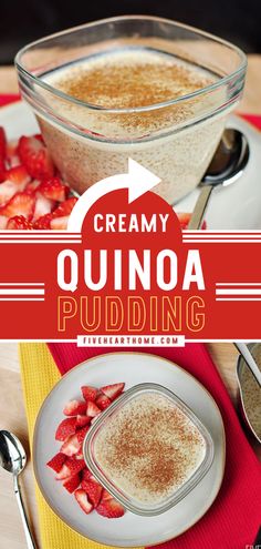 Quinoa Pudding Creamy Quinoa, Quinoa Pudding, Rice Pudding, Quinoa Recipes, Simple Recipes, How To Cook Quinoa, Pinterest Recipes, Pudding Recipes, Healthy Sweets