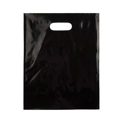 a black plastic bag on a white background