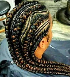 Weave With Color, Large Braids, Box Braid Hairstyles, Tree Braids Hairstyles, Hairstyles Weave, Rope Braided Hairstyle, Women Cornrows, Ghana Braids Hairstyles, Corn Rows