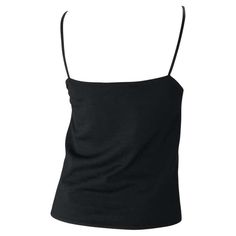 For Sale on 1stDibs - Presenting a black wool spaghetti strap Gucci tank top, designed by Tom Ford. From the Fall/Winter 1998 collection, this stunning tank top features a square Gucci By Tom Ford, Ford Black, Tank Top Designs, Black Wool, Tom Ford, The Fall, Wool Blend, Spaghetti Strap, Spaghetti