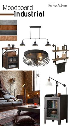 mood board industrial for fran ancreet