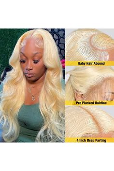 LAKASTATR Blonde Lace Front Wigs Human Hair 26 Inch Body Wave 613 HD Lace Frontal Wig for Black Women 150% Density 4x4 Lace Closure Wigs Human Hair Pre Plucked with Baby Hair Colors For Brown Skin, Body Wave Lace Front Wigs, Wig Colors, Blonde Lace Front Wigs, Wig For Black Women, Closure Wigs, Hd Lace Frontal, Lace Front Wigs Human Hair