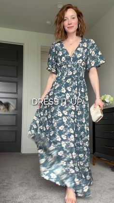 Our Verona Maxi Dress | Slate Floral is the perfect spring to summer dress that can be dressed up or down🥳 Her feminine details will keep you feeling confident no matter how you choose to style her😍 Shop Maxi Dresses now🛍️ Smocked Maxi Dress, Shop Maxi Dresses, Slate Blue, New Print, Verona, Maxi Dresses, Blue Floral, Summer Dress, Best Sellers