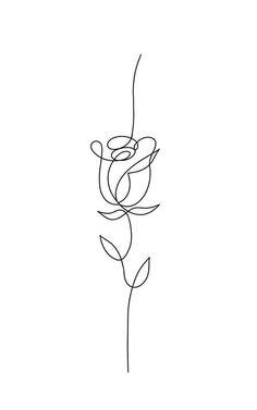 a single line drawing of a flower