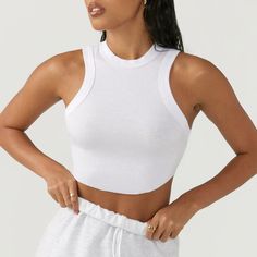 Joah Brown “The Body Tank” In White Black Also Available In Same Size In Separate Listing Bnwt, Never Worn No Flaws 95% Ribbed Rayon, 5% Spandex Chic White Racerback Tank Top, Chic White Workout Crop Top, Chic White Crop Top For Workout, Gym Crop Top, Estilo Fitness, Form Fitting Tops, Joah Brown, Ribbed Tank Tops, Ribbed Fabric