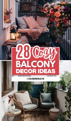 20 cozy balcony decorating ideas for the summer and fall season - click to see them all in this post